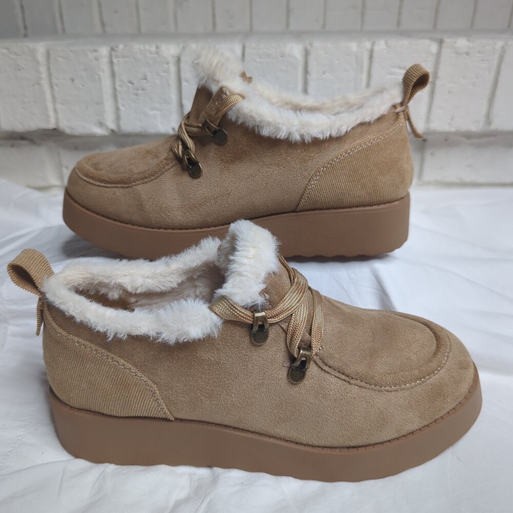 Jelly Pop Booty Faux Suede/Fur, Size 7